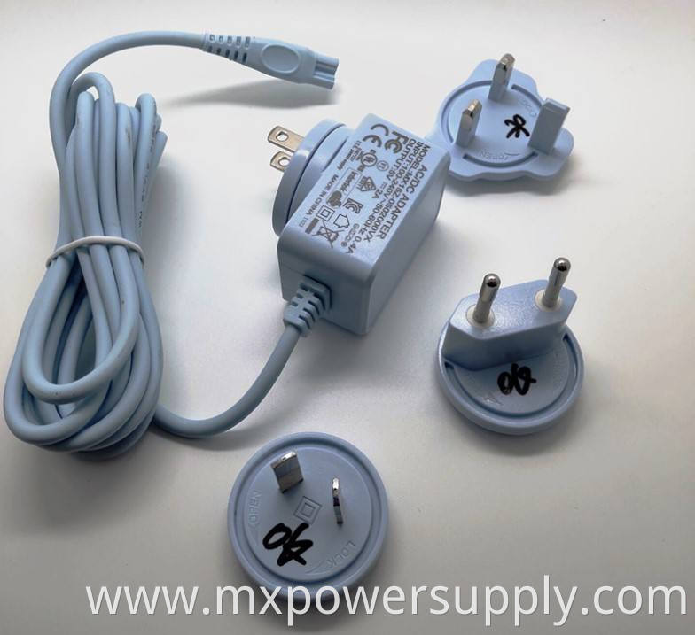 Universal 7.5V1.6A 12W 6v2a 9v1.5a 12v1.25a Universal Power Adapters with removeable plugs